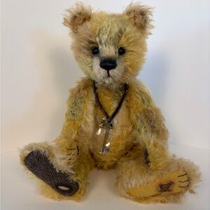 16” Charlie Bears Kylian Isabelle Collection Green Mohair Teddy Bear